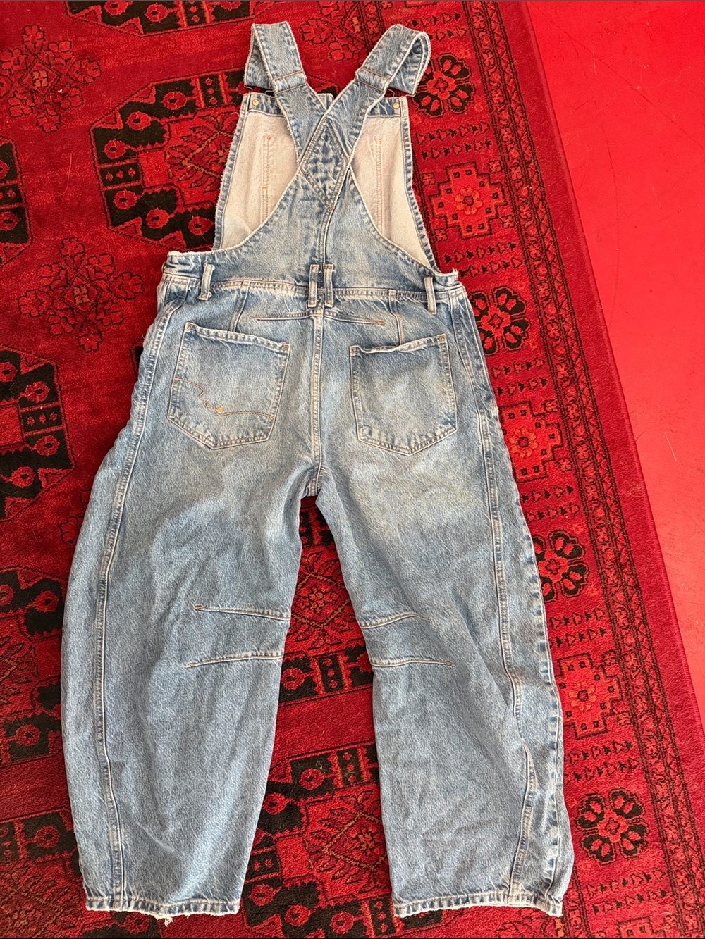 We The Free Light Blue Relaxed Denim Overalls - Picture 5 of 7